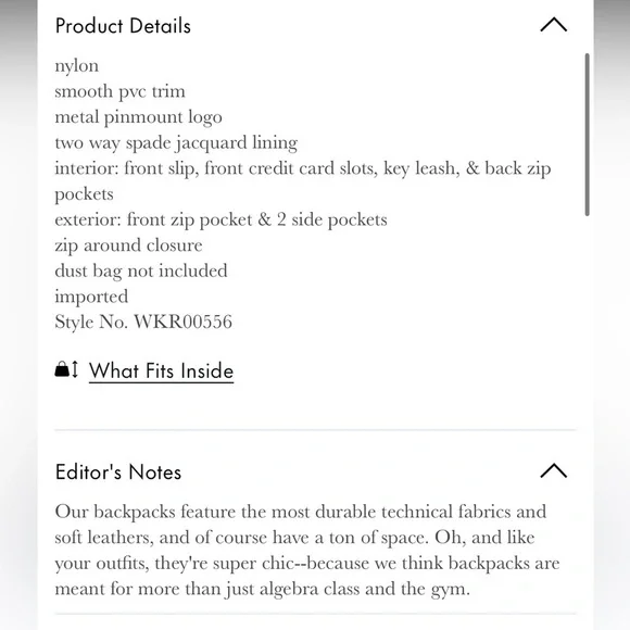 Kate Spade Chelsea Backpack Cornflower Blue, NEW! - Picture 7 of 7